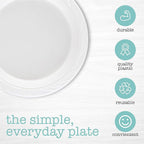 PLASTICPRO 100 Count Disposable 7 Inch White Plastic Plates