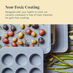 Caraway Nonstick Ceramic Bakeware Set (11 Pieces) - Baking Sheets, Assorted Baking Pans, Cooling Rack, & Storage - Aluminized Steel Body - Non Toxic, PTFE & PFOA Free - Marigold