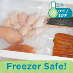 Home Logic Vacuum Bags for Food Sealer Rolls 11 and 8 Inch 20 FT Combo Pack for Freezer and Sous Vide - Microwave Safe Combo Pack Rolls (2-8x20, 3-11x20) Clear