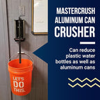 Wall Mounted Aluminum Can Crusher Heavy Duty – Tin and Plastic Bottle Smasher for Recycling (12oz/16oz/24oz/32oz)
