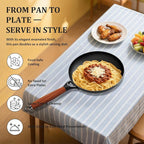 YUTANN 12 Inch Cast Iron Skillet, Pre-Seasoned Frying Pan with Diamond-Textured for Oil-Saving Cooking, Nonstick & Non-Toxic, PFAS/PFOA-Free, Easy to Clean