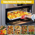 Homikit 1 Pack Baking Sheet, 18 x 13 Inches Stainless Steel Large Cookie Pan, Heavy Duty Metal Half Sheet Tray for Oven Baking Roasting Cooking, Rustproof & Nonstick, Dishwasher Safe