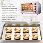 Baking Sheet, Yododo Stainless Steel Baking Pans Tray Cookie Sheet Toaster Oven Tray Pan Cookie Pan, Non Toxic & Healthy, Superior Mirror Finish & Rust Free, Easy Clean & Dishwasher Safe - 17.3 inch