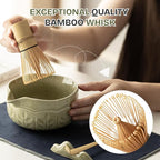Matcha Whisk Set, 7 PCS Matcha Kit with Matcha Bowl with Spout, Bamboo Matcha Whisk and Scoop, Matcha Accessories & Sifter – Complete Matcha Set for Tea Lovers, Matcha Gift Set (Green)