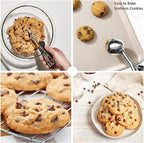Extra Mini Cookie Scoop for Baking, 1 tsp / 5 ml Cookie Scooper, 18/8 Stainless Steel Cookie Scooper for Baking, Cookie Dough Scoop with Non-slip Grip (25mm)