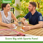 Tovolo Tennis Ice Cube Molds Pack of 2 Large Craft Ice Spheres for Cocktails Summer Drinks, Dishwasher Safe Stackable Silicone BPA Free Tennis Ice Mold Gift for Sports Fans