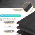 UBeesize Thickened 48x36 inches Under Grill Mat for Outdoor Grill,Double-Sided Fireproof Grill Pad for Fire Pit,Indoor Fireplace Mat Fire Pit Mat,Oil-Proof Waterproof BBQ Protector for Deck and Patio