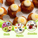 Suuker Sultan Tube Piping Tips Set, Stainless Steel Cake Decorating Tips, Frosting Icing Tips for Cupcakes, Cake, Cookie and Decorating（795S 796S）