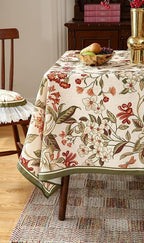 ISAENNE Designer Bohemian Square Table Cloth,Linen Colorful Floral Pattern Tablecloth,Fall Wrinkle Resistant Decorative Tablecloths for Dining Thanksgiving Kitchen Party,67"*67"-Grace A