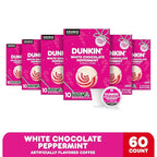 Dunkin’ White Chocolate Peppermint Artificially Flavored Coffee, K-Cup Pods, 60 Ct.