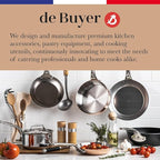 De Buyer MINERAL B Pro Carbon Steel Country Fry Pan with Helper Handle - 12.5” Diameter, 9” Cooking Surface - Ideal for Sauteing, Simmering, Frying - PFAS, PFOA, PFOS Free - Made in France