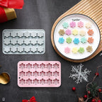 2 Pcs Snowflake Silicone Molds, 18-Cavity 3D Christmas Snowflake Chocolate Silicone Molds for DIY Christmas Winter Jello Candy Cupcake Fondant Baking Polymer Clay Decoration