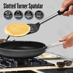 Silicone Spatulas set for kitchen: Heat Resistant Turner & Slotted Silicone Spatula for Cooking, Non Toxic Kitchen Utensils, Ideal kitchen spatula turner for Eggs & Pancakes - Black