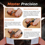 Rolling Knife Sharpener – Kitchen Knife Sharpener with Diamond Grinding Discs, 15° & 20° Magnetic Angles, Easy-to-Use Knife Sharpening Tool for Chef & Home Kitchen Knives