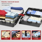 SUOCO Travel Vacuum Seal Bags for Clothing with Rechargeable Electric Pump, 8 Large Compression Packing Bags for Luggage Suitcase Backpack, Carry-on Size Space Saver Storage