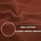 Homaxy 100% Cotton Waffle Weave Kitchen Dish Cloths, Ultra Soft Absorbent Quick Drying Dish Towels, 12 x 12 Inches, 12-Pack, Rust