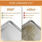 12 Pack Full Size Baking Sheet Pans Perforated, Aluminum Commercial Cookie Sheets Non-Stick, 26"x18"