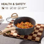 JEETEE 2 Quart Sauce Pan with Lid, Non Stick Small Pot with Coating, Masterclass Cookware Sauce Pot for Cooking, PFOA/PFOS Free