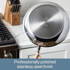 All-Clad D3 10 Inch Stainless Steel Frying pan, 3-Ply Stainless Steel Pan, Induction, Oven Broiler Safe 600F Skillet, Professional Cookware, Silver
