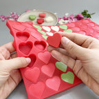 Heart Silicone Candy Molds for Gummy Chocolate, Heart Ice Cube Resin Sheet with Scraper (L)