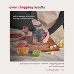Zyliss Easy Pull Food Chopper and Manual Food Processor - Hand-Held Slicer & Dicer for Fruits & Vegetables - Easy Pull Manual Food Chopper - Cooking Gadgets & Kitchen Essentials - Easy Pull 3.0