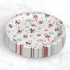 Papyrus Disposable Tabletop Plates Set - Elegant and Sturdy Plates for Any Occasion, Peppermint Candy Cane, Plates