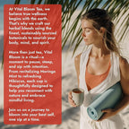 Vital Bloom Pure Cinnamon Tea, warm, spicy flavor, 100% Natural, Caffein Free, Hot or Cold Brew Herbal Tea, Bleach Free Tea Bags, Non GMO (Free Bamboo Tongs included)