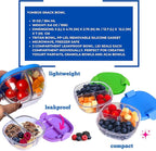 Yumbox Snack Bowl, Leakproof 3 Compartments, Removable Lid, Microwave, Dishwasher Safe, Kids Snacks, Granola Bowl, Snacks for school, work, travel