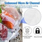 200 Vacuum Sealer Bags For Food, 8x12 Inch Thick BPA Free Vacuum Sealer Storage Bags, Compatible with All Vac Machines, Food Saver, Seal a Meal, Weston, Commercial Grade Precut Prep Sous Vide Bags