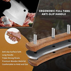 Kitory Meat Cleaver 6“, Heavy Duty Bone Chopper Cleaver Knife, Professional Butcher’s Axes Shape Forged Blade, Bone Breaker, Rosewood Wood Handle - 2025 Gifts
