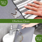 EVALAND 17.7" x 33 FT Non-Slip Shelf Liner, Non-Adhesive, BPA-Free, Waterproof Pantry Liner for Shelves, Easy to Cut, Oil-Proof Shelf Liners for Kitchen, Cabinets, Drawers, Refrigerator, Grey