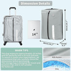 Vacuum Bag for Travel, Professional IPX8 Waterproof Reusable Vacuum Compression Bags for Travel Suitcases, Durable Space Saver Bag(2 PACK,With Pump)
