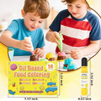 Oil Based Food Coloring for Chocolate - 16 Colors Concentrated Oil Food Dye, Food Grade Dye Set for Melting Chocolate, Candy Melts, Icing Frosting, Fondant, Christmas Cake Decorating, Baking, Cookies - 0.35 Fl.Oz/Bottles
