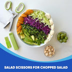 Jenaluca Herb Scissors with Five Blades - Two Pack - Herb Chopper with cleaning comb and safety cover