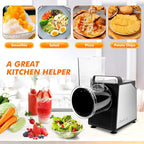 Anatole Electric Cheese Grater 7 Blades Ice Shaver Stainless Steel Vegetable Shredder 250W BPA-Free 110V