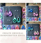 Keychain Resin Molds Silicone with Hole, 28pcs UV Resin Jewelry Mold, Epoxy Resin Molds for Keychain Pendant Jewelry Making Molds for Epoxy Resin Earring Mold, Earrings, Necklace