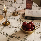 patdrea Designer Linen French Tablecloth for Rectangle Table,Fall Country Breathable Floral Extra Long Tablecloths,Table Cover for Kitchen Dining,Christmas,Thanksgiving,63"x110"-Oliveirad