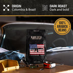 Black Rifle Coffee Company Freedom Fuel, 12oz Bag, Ground Coffee Dark Roast - Roasted Blend Made from Arabica Beans - Colombian & Brazilian Beans - Veteran Founded & American Made