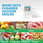 Chamber Vacuum Sealer Bags,8"x10" 200 Pcs Pre-cut Chamber Machine Pouches,Heavy Duty Chamber Vacuum Bags for Commercial Sealer,Food Storage,Meal Prep,Sous Vide,Meat Cheese Goods, BPA Free
