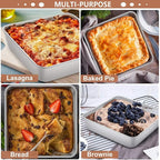 LIANYU 8 Pack 8 x 8 Inch Square Baking Cake Pan, Stainless Steel Brownie Bread Cake Molds, Square Bakeware for Lasagna Pie, Oven & Dishwasher Safe