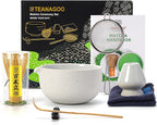 TEANAGOO Matcha Whisk Set,7 Pcs Matcha Set Lt.Grey,Matcha Kit for Ceremony,Matcha Tea Set for Making Breakfast/Latte,Matcha Whisk Set and Bowl with All Accessories,Gift for Matcha Lover/Friend/Family