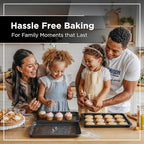 Wrenbury Quarter Sheet Pan - Carbon Steel DuraQuartz Non-Stick ¼ Baking Tray - Non Toxic Small Cookie Pan for Traybake - 13” x 11”