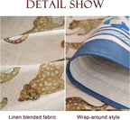 patdrea Designer Vintage Linen Table Cloth for Rectangle Table,Leopard Animal Pattern Soft Breathable Tablecloth,Decor Cover for Kitchen Dining,Christmas,Parties,Thanksgiving,55"x79"-from