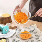Manual vegetable Cutter Chopper, food processor Large 1.5L Bowl Effortless Meat Mincer Fruits and Herbs Chopper Garlic Onion Hand Press Manual Food Chopper (Pink)