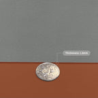 Leather Table Cover,1.8mm Thick,30x48 Inch Desk Cover,Large Desk Mat,Table Protector,Table Cover Protector,Desk Covers On Top of Desks(Brown+Gray,30x48)