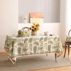 patdrea Designer Vintage Floral Tablecloth for Square Table,Linen Breathable Durable French Table Cloth,Durable Cover for Kitchen Dining,Christmas,Thanksgiving,Tea Party,67"x67"-Lysaniya
