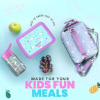 YOLAY Bento Box for Kids Lunch Box Leak-Proof, 5-Compartment Lunch Box Kids for Ages 3-10, Durable with Anti-Slip Base, Suitable for Schools, Outdoor and Travel (Unicorn)