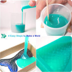 BBDINO Silicone Mold Making Kit, Super Elastic Liquid Silicone for Molds Making 3h Fast Cure 1 Gallon Kit (140.8oz) Translucent, 1A:1B Mixing Ideal for Molds Casting of Resin/Candle/Soap/Plaster