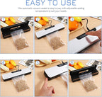 Vacuum Sealer: Food Saver Vacuum Sealer Machine, 75kpa One-Touch Automatic Food Sealer, Seal in 10-20 Seconds Food Storage Vacuum Sealers, Preserves Freshness for Food Kitchen Appliances