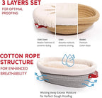 KneadAce Sourdough Starter Kit – 24oz Starter Jar, 2 Cotton Rope Banneton Proofing Baskets, Magnetic Bread Lame for Scoring – Gift for Bakers & Complete Sourdough Bread Baking Set